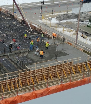 mass concrete pour