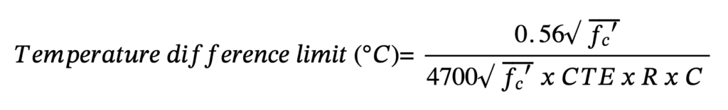 Equation 2 for performance-based temperature limits