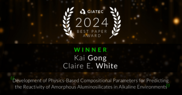 Giatec Best Paper Award 2024 Winner Kai Gong and Claire E. White